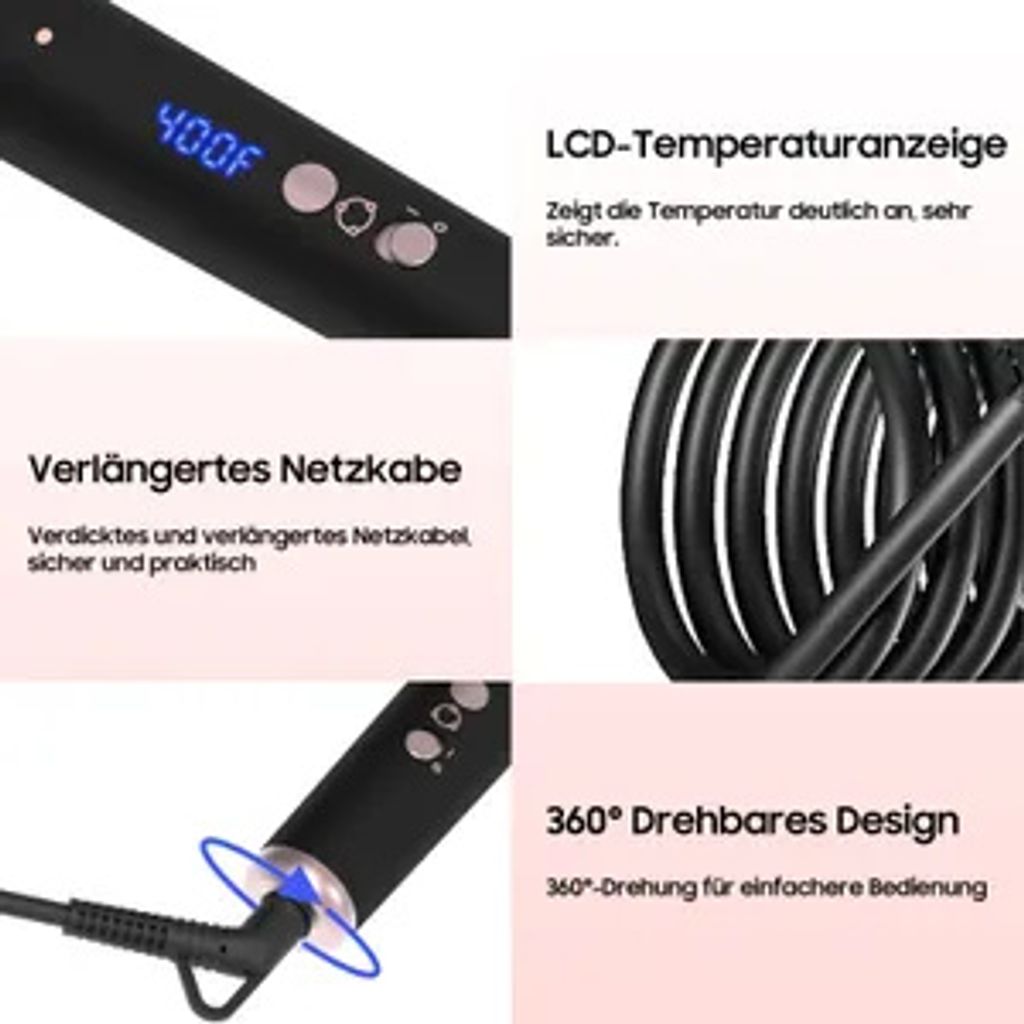 Lockenstab Set 5 in 1 3 Fässer Lockenwickler Verschiedenen Produktbild 7
