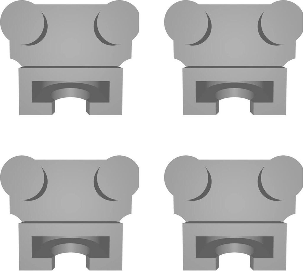 4x Ersatzteil passend für IKEA Kvartal Rolle Gleiter Set Produktbild 