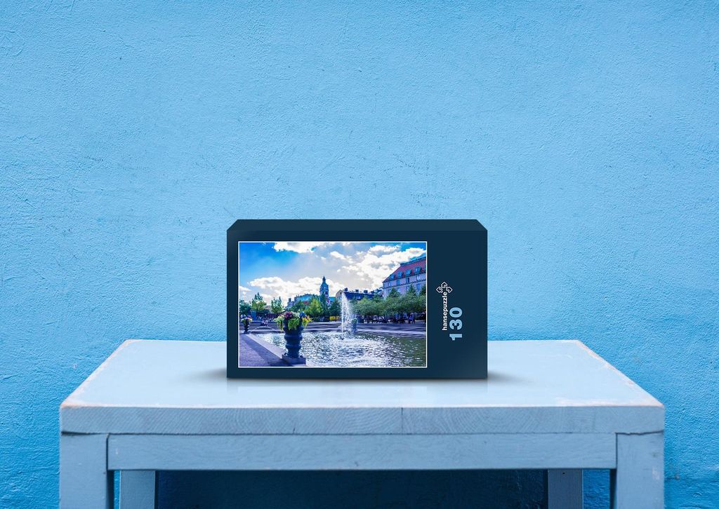 hansepuzzle 21143 - Stockholm Puzzle, 130 Teile, Reisen, 28,7 x 20,0cm mit hochwertiger Aufbewahrung, Kartonbox und wiederverschließbarem Beutel