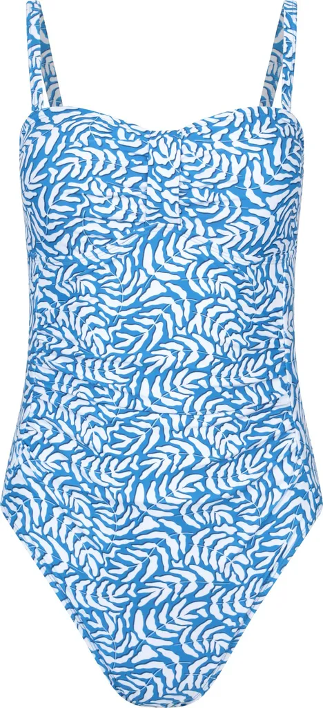Maillot de bain de plage et piscine effet ventre plat bleu taille 32