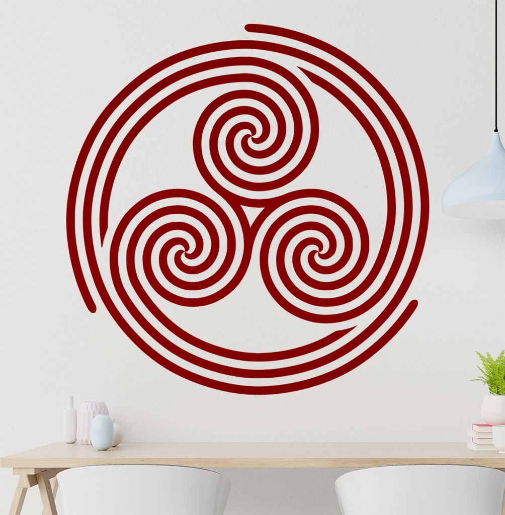 KIWISTAR Triskele Triskell Triskellion Wandtattoo in 6 Größen - Wandaufkleber Wall Sticker - Dekoration, Küche, Wohnzimmer, Schlafzimmer, Badezi...