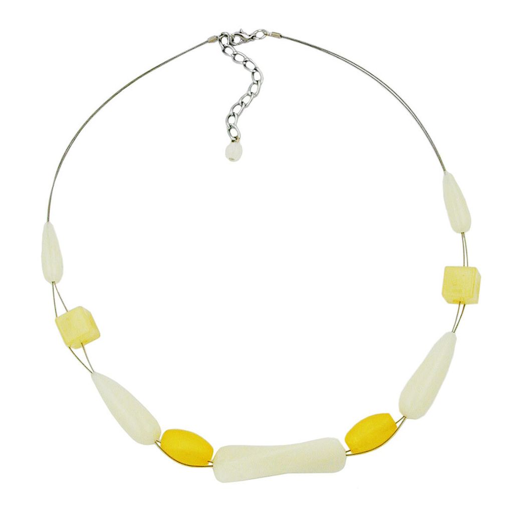 Kette Drahtkette Windeck Birne beige gelb Kunststoffperlen Produktbild 