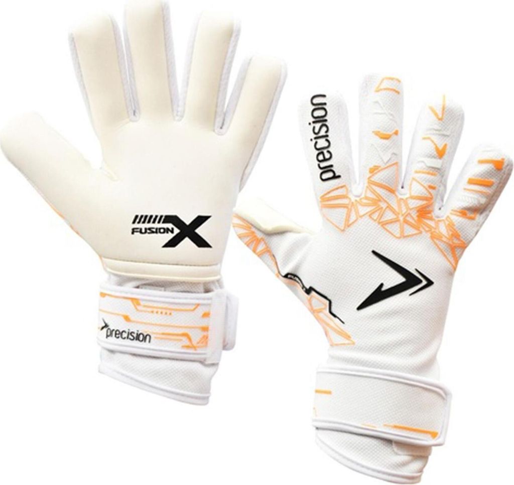 Precision - "Fusion X Pro Lite Giga" Torhüter-Handschuhe für Herren/Damen Unisex RD3563 (9,5) (Weiß/Fluoreszierendes Orange)