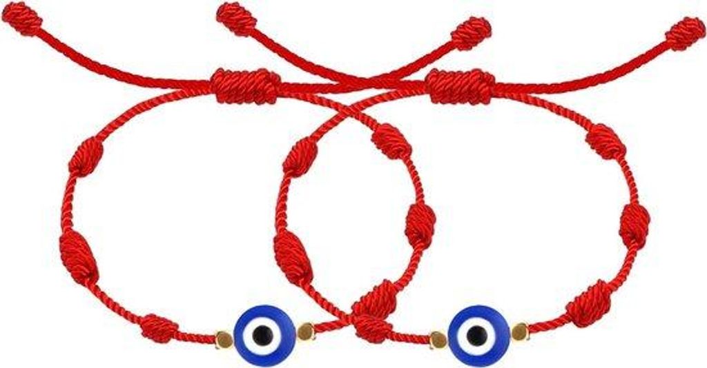 Handgemaakte verstelbare armbanden mit wütendem Auge aus Nylonfaden für Glück - für Frauen, Männer, Mädchen und Jungen