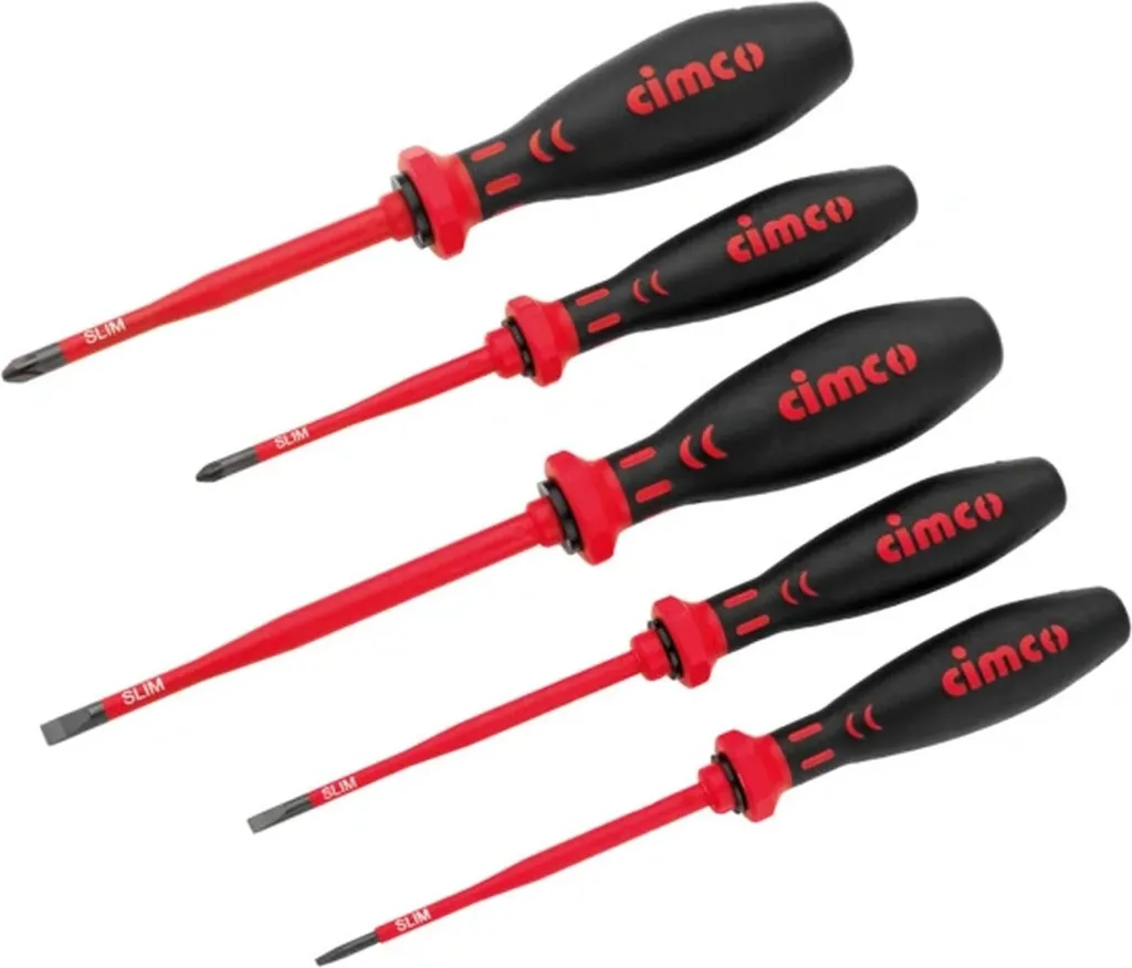 Tournevis plats Cimco 11 7850 pour finir avec les vis abîmées fente