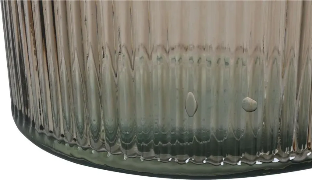 Grand Vase de Sol en Verre Recyclé Taupe pour Décoration d'Intérieur