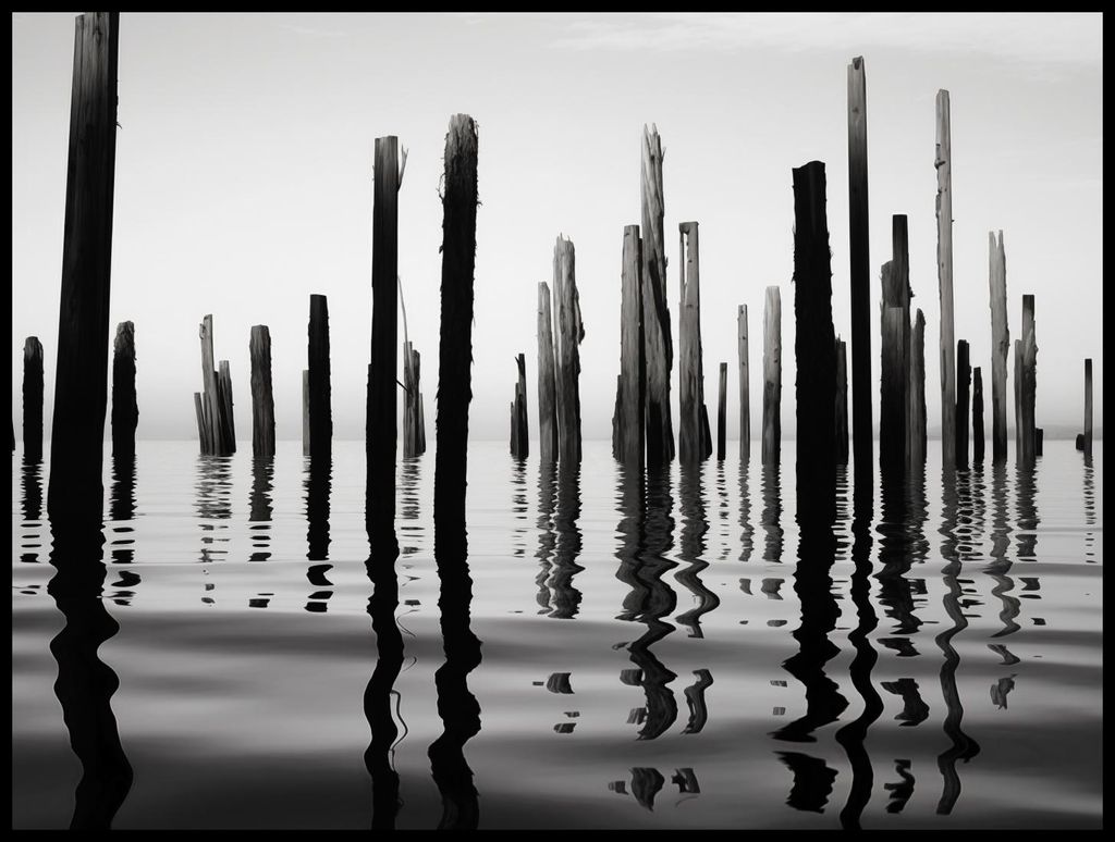 Plakat 100x75cm Reflexionen über Wasser