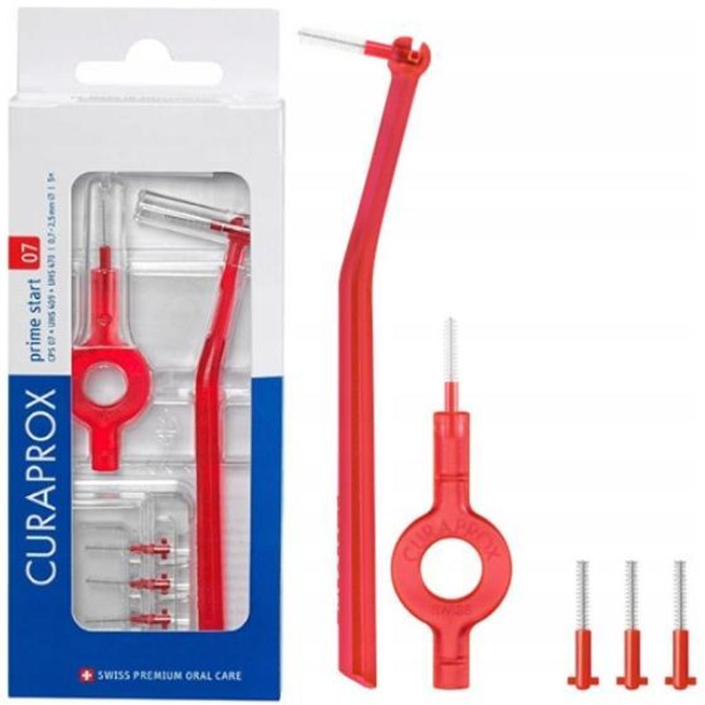 Curaprox CPS 07 Prime Start – Interdentalbürsten – Größe 07 – Set mit Haltern