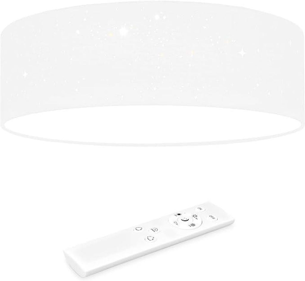 Navaris Lampa sufitowa LED 40cm - ciemniana pilotem z Zdjęcie produktu 