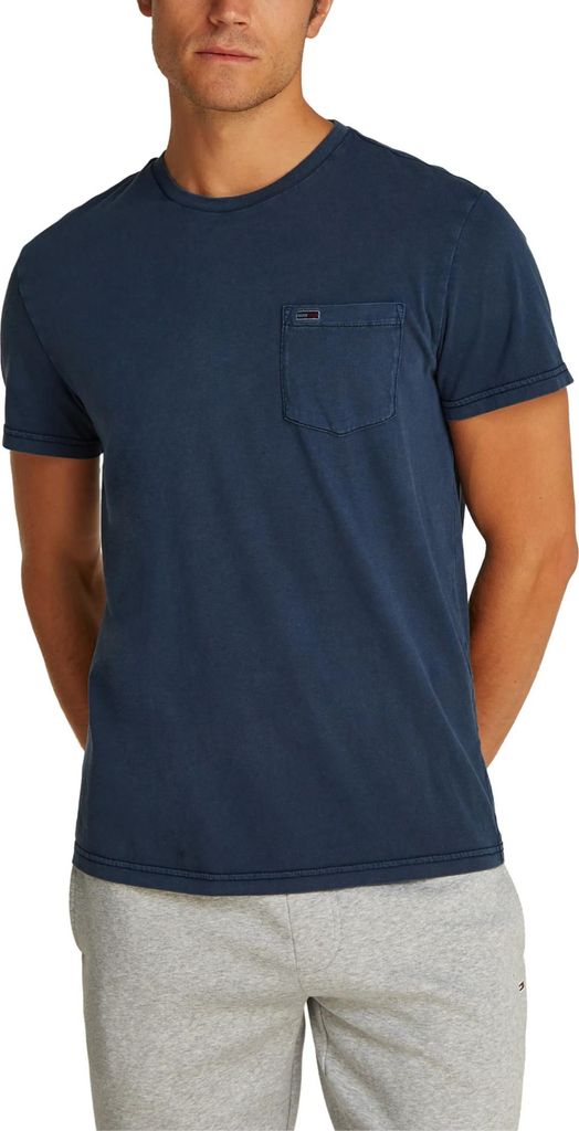 Tommy Hilfiger Jeans Herren T-Shirt Blau 486006 : Größe - M Größe: M