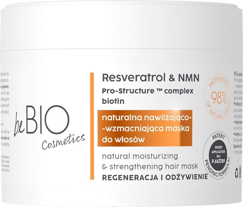 BeBio Ewa Chodakowska Longevity naturalna maska do włosów Regeneracja i Odżywienie, 250ml