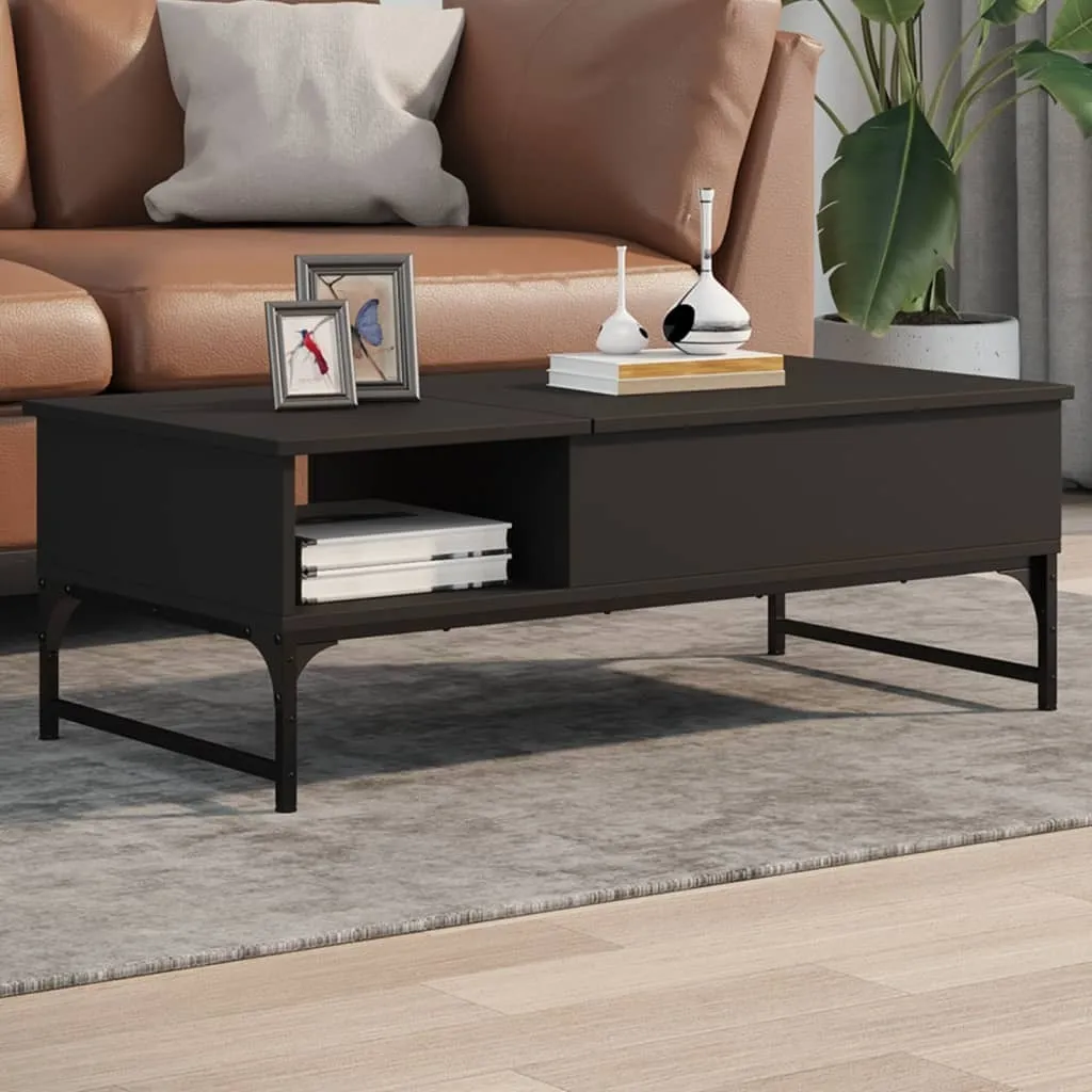 Tavolino Basso Nero 100x50 cm Maison Exclusive | Robusto per la Famiglia