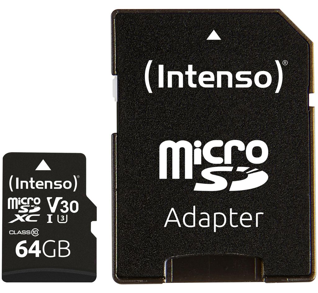 Intenso 64 GB microSDXC UHS-I Professional inkl. SD-Adapter Produktbild 