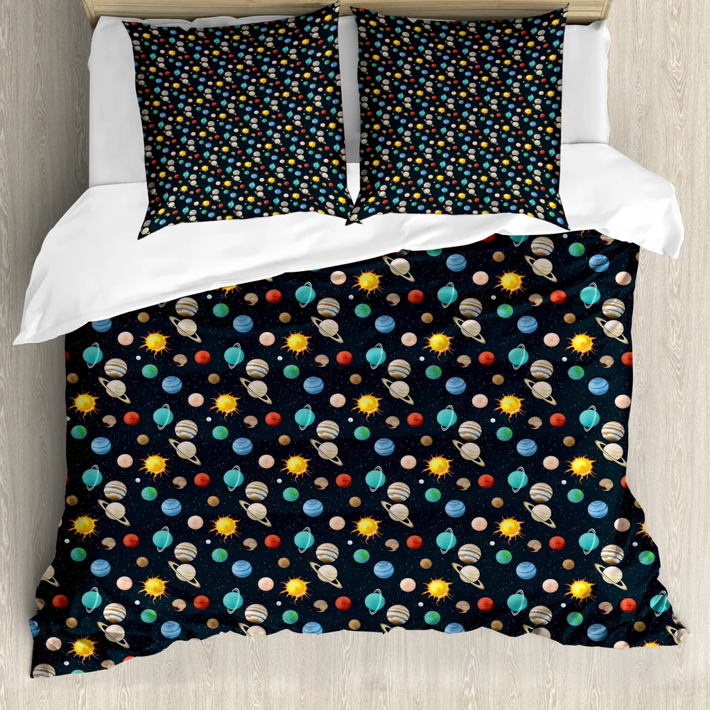 Copripiumino ABAKUHAUS Sistema Solare 155x220 | Design Antiallergico