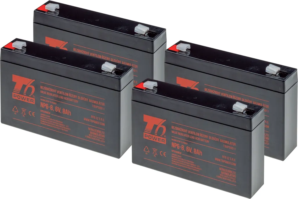 Lot de Batteries au Plomb VRLA 6V pour APC SUA750RMI1U par T6 Power