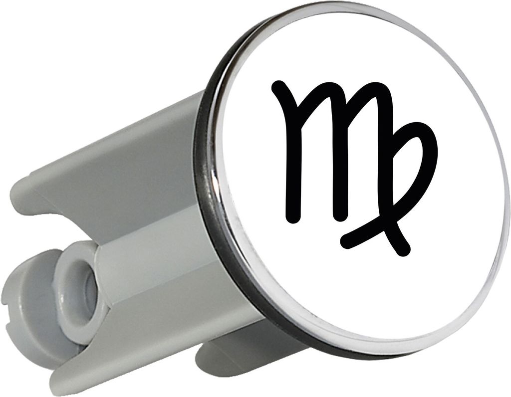 Huuraa Waschbeckenstöpsel Jungfrau Sternzeichen Zeichen 4cm höhenverstellbar Abflussstopfen Geschenkidee