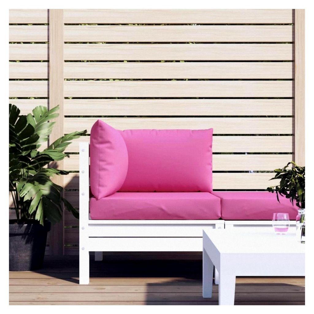 Palettenkissen Set 3 Stück, Rosa, Oxford-Stoff, für Outdoor und Innenräume, 60x60x8 cm