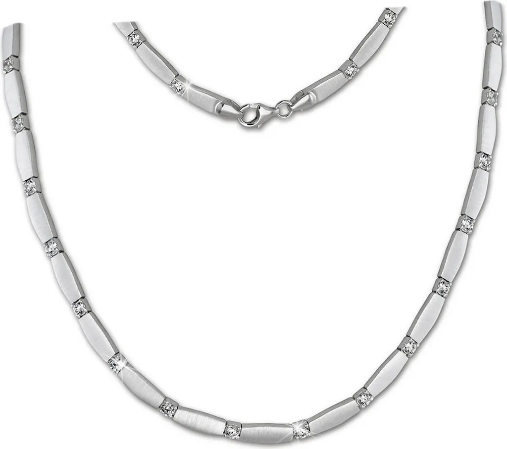 Collier hypoallergénique en argent 925 mat 45cm : confort et style