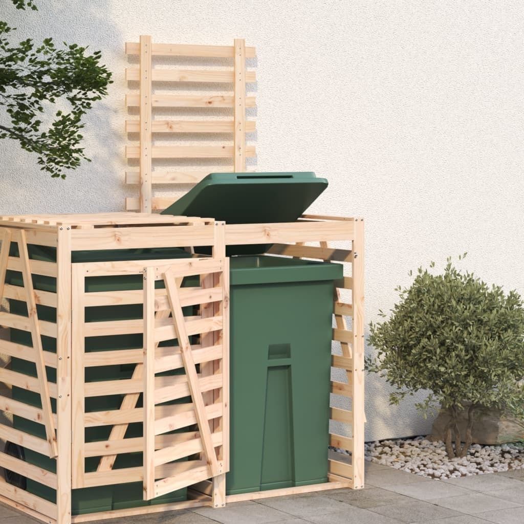 (Angebot 2026)Erweiterung für Mülltonnenbox Massivholz Kiefer GermanyMöbel 37770 - Mülltonnenboxen