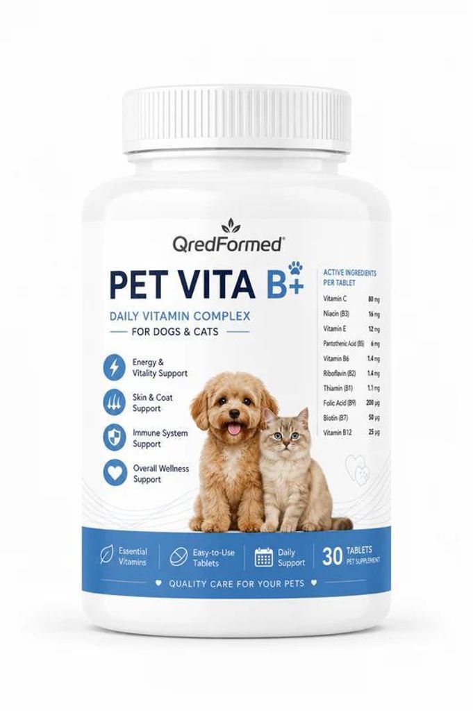 PET VITA B+ - Täglicher Vitamin-Komplex für Hunde & Katzen - 30 Tabletten