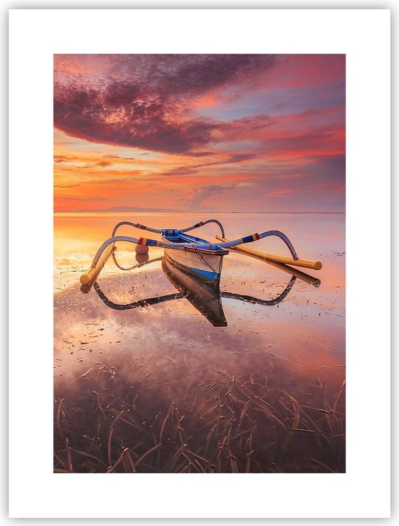 Poster - Poster ohne Rahmen - £ódŸ Westen Die Sonne - 30x40 cm - Wand Bild - Wanddeko - Wandbilder - Kunstposter - Wandposter - Bilder - Kunstdr...
