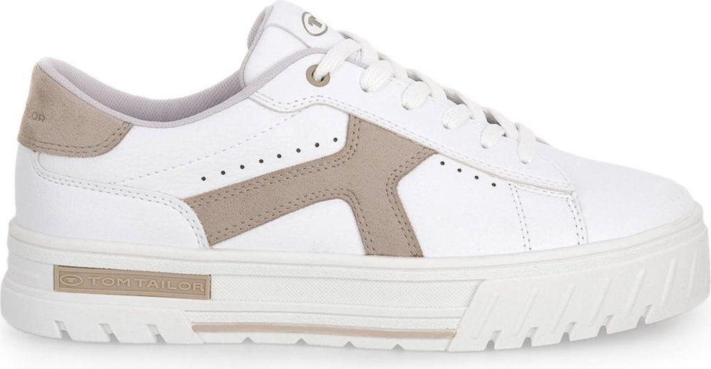 Tom Tailor  Damenschuhe Schnürschuhe Sportive Schnürer Weiß Produktbild 