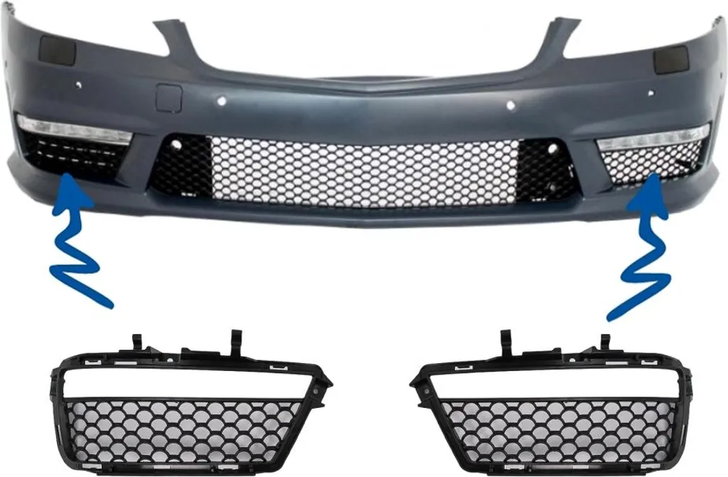 Grille de pare-chocs antibrouillard pour Mercedes Classe S W221 Look S63