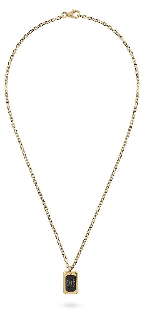 Collier Philipp Plein PJ0AA18NU Longueur 70cm en Acier Inoxydable TAG