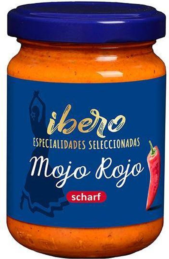 Ibero Mojo Rojo 130 G Glas Vegan Glutenfrei Scharf pikant