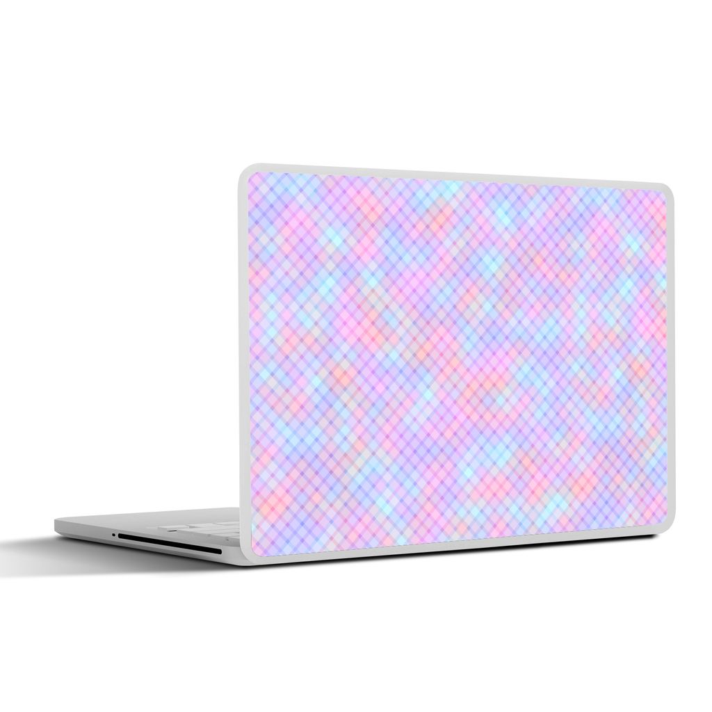 MuchoWow Laptop Aufkleber Sticker Cover Design - Geometrie - Rosa 31x22.5 cm - Laptop-Deko