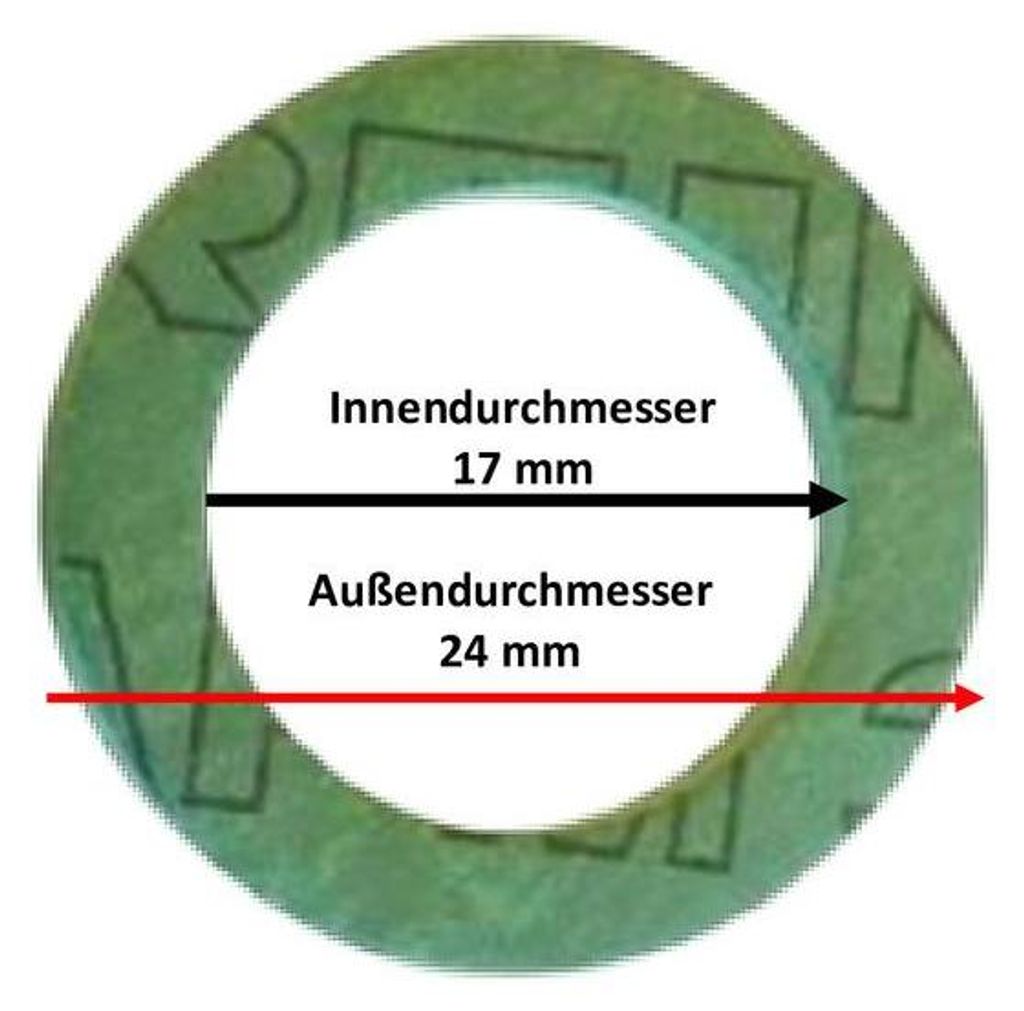 10 Stück Flachdichtung AFM, 2mm 3/4 Zoll Produktbild 