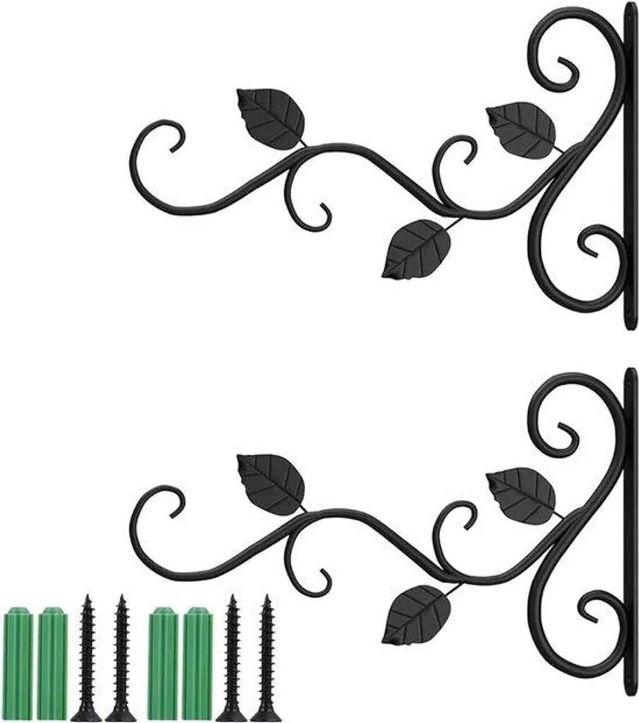 Support de Jardinière Mural en Fer : Pack de 2 pour Balcon et Terrasse