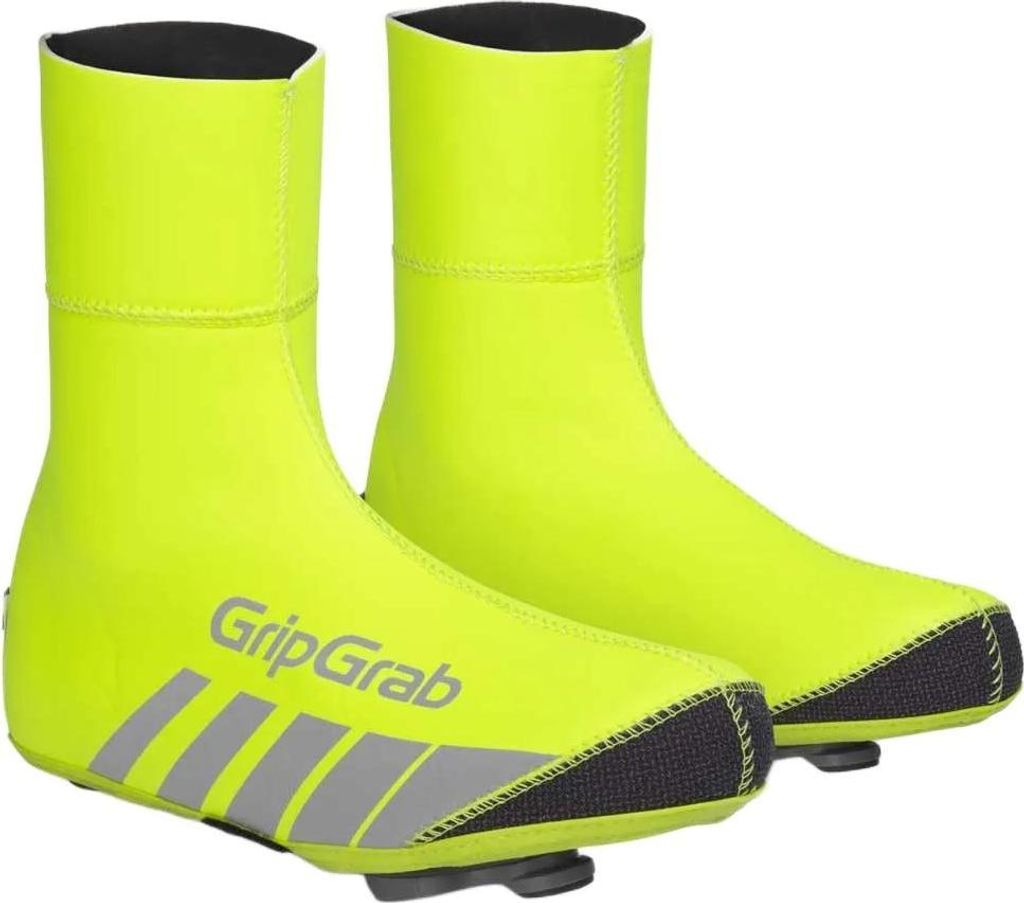 GripGrab RaceThermo Hi-Vis, Grau, Limette, Einfarbig, L, Gummi, Polyamid, Polyester, Polyurethan, Polyester 7, Polyamide 10, Polyurethane 3%