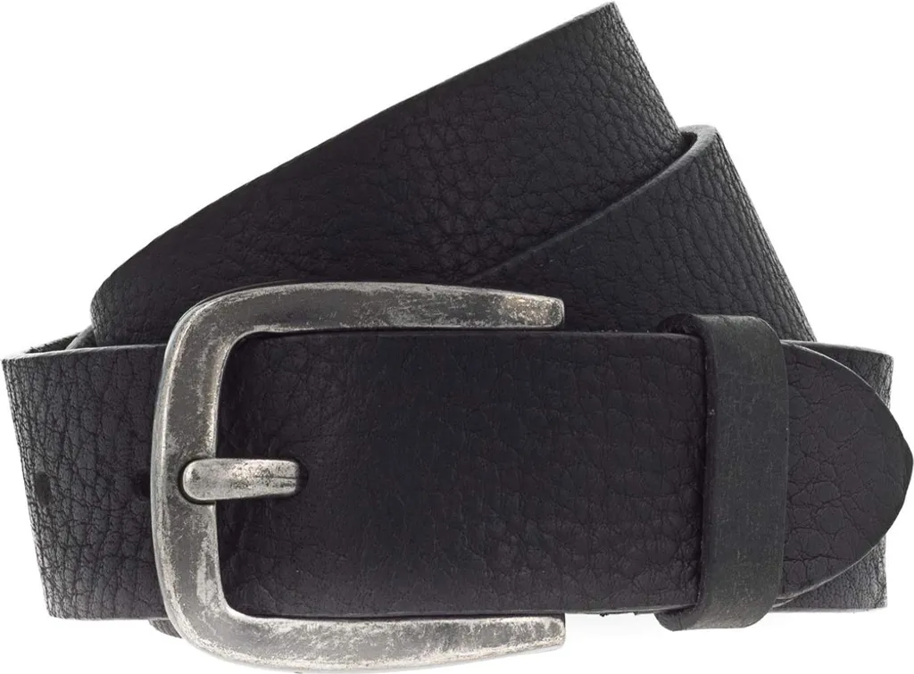 Vera Pelle Vanzetti Cintura 40mm W90 Black - Cintura Jeans Robusta Nera
