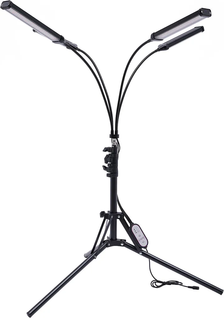 Lumière de croissance LED avec trépied réglable pour fleurs et semis