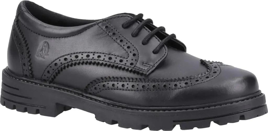 Hush Puppies Maxine Chaussures Cuir Noir Résistantes pour Fille en 34