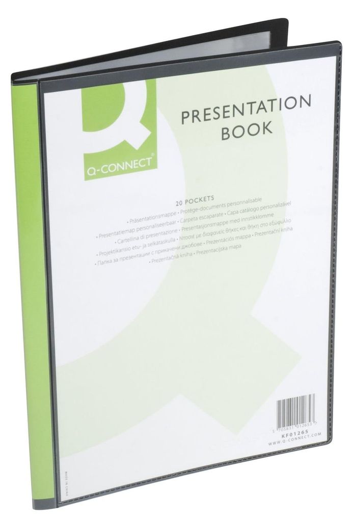 Q-Connect® KF01265 Transparante map met panorama-opening - Productafbeelding 