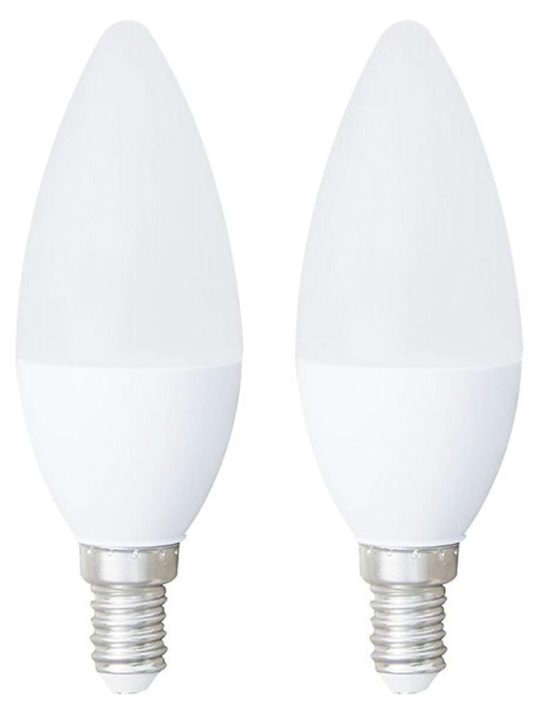 VITO E14 LED Kerzenlampe 9W 792lm 2700K 240V 37mm 2 Stück