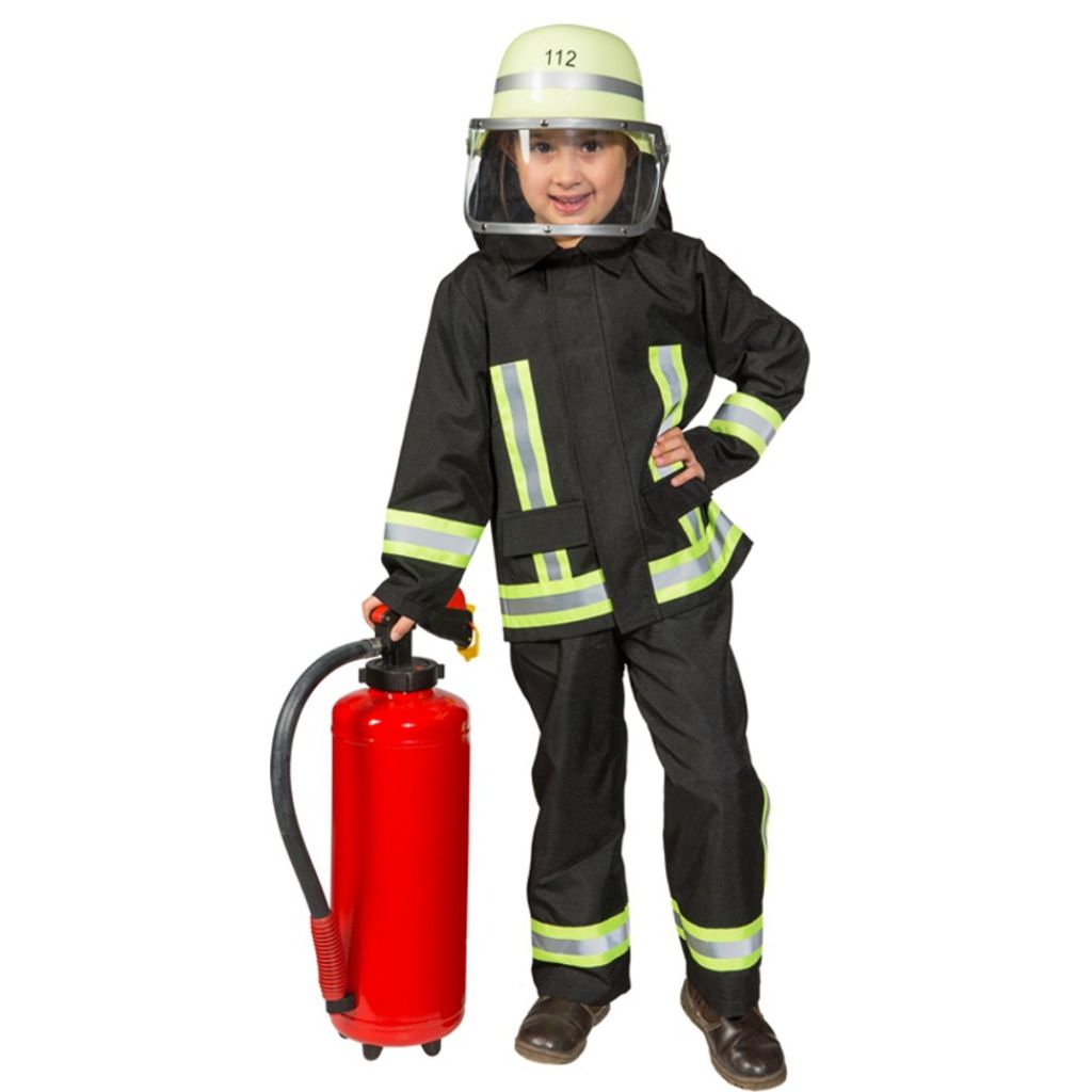 Feuerwehrmann  Feuerwehrkostüm rot Kinder-Kostüm Feuerwehr 2-tlg 