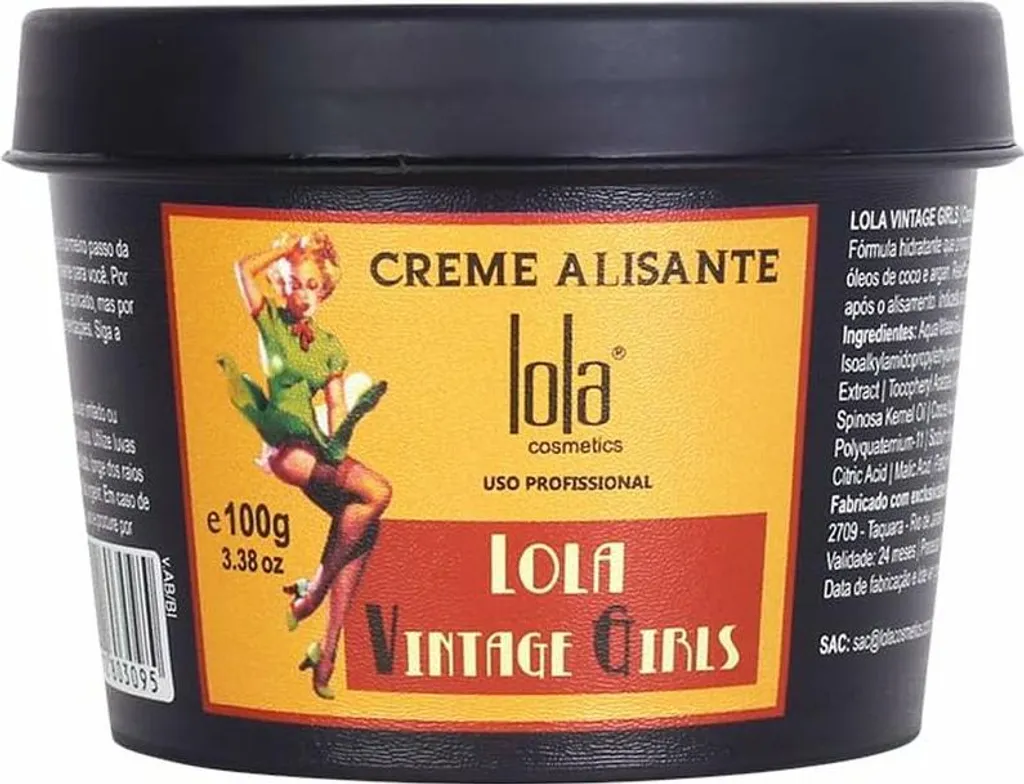 Lola Cosmetics Vintage Girls Crème Capillaire Lissante Intense - 100 g