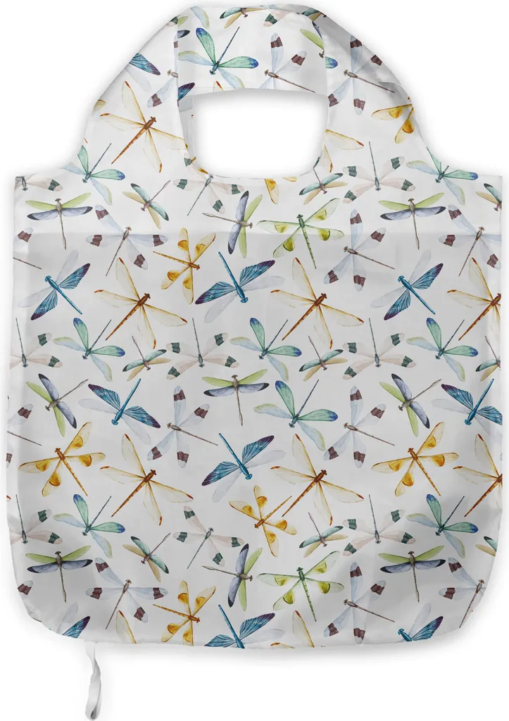 Shopping Bag Libellule Minimaliste ABAKUHAUS: Tessuto Multicolore TOP