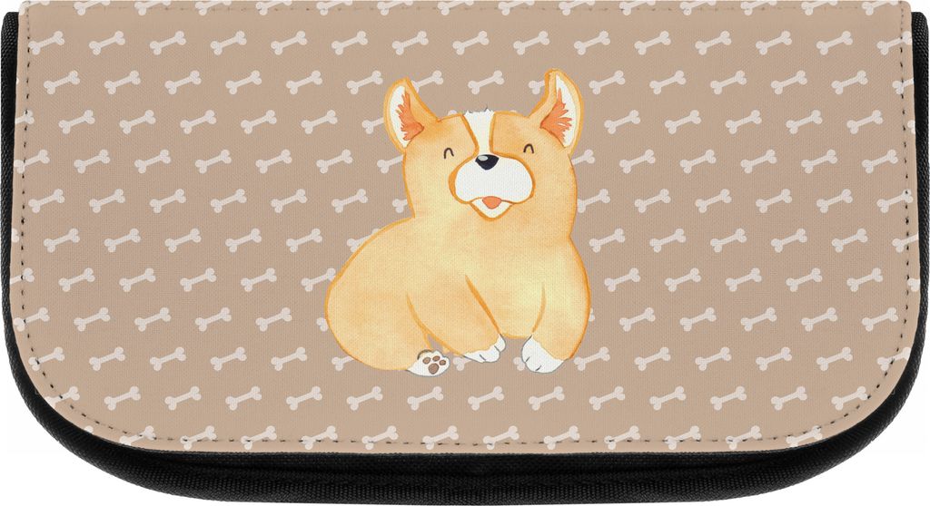 Mr. & Mrs. Panda Kulturbeutel Corgie - Hundeglück - Geschenk, Sprüche, Corgi, Make-up Organizer, Bellen, Hund, Kosmetiktasche, Waschtasche, Tasch...