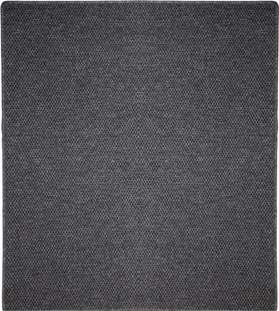 Tapis carré anthracite 200x200 cm anti-tâche pour salon familial