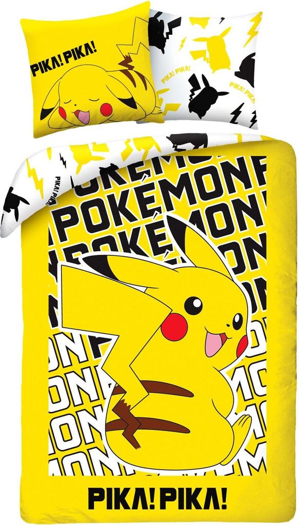 Pokemon - PIKA! PIKA! - Bettwäsche-Set mit Wendemotiv, 135x200 & 80x80