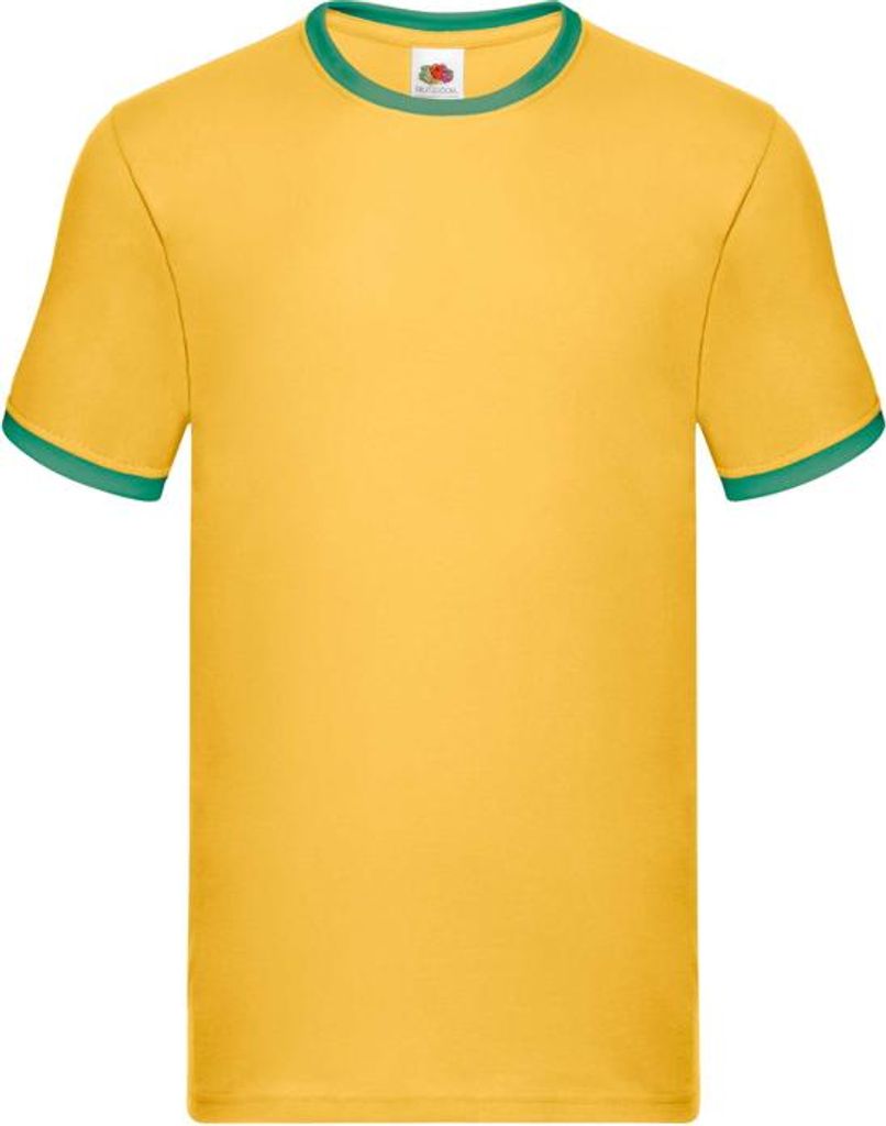 Herren-T-Shirt, Kurzarm - FOL RINGER T - sunflower/k.green Produktbild 
