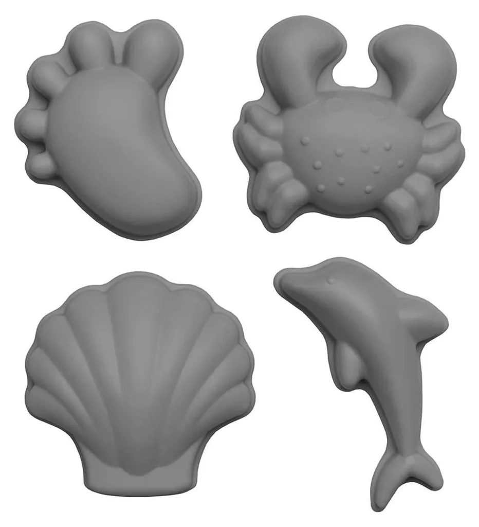 Jouets de plage en silicone Scrunch - Moules de sable souples et pliables