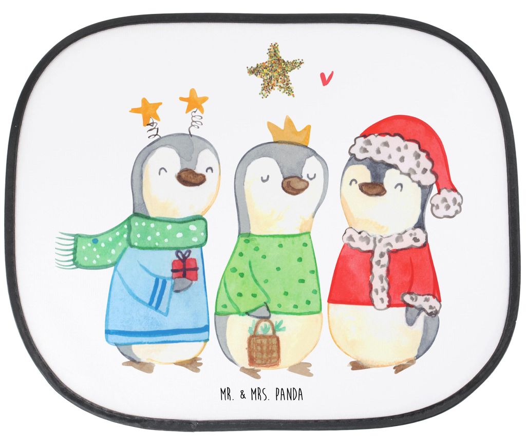 Mr. & Mrs. Panda Hitzeschutz Auto Winterzeit Heilige drei Könige - Weiß - Geschenk, Winter, Weihnachten, Heiligabend, blendschutz, Weihnachtstage...
