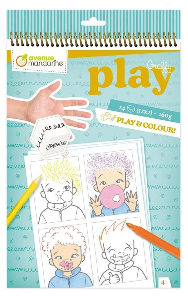 Clairefontaine Graffy Play Photo Kreativspielzeug: 3 vorgestanzte Würfel, 24 Designs