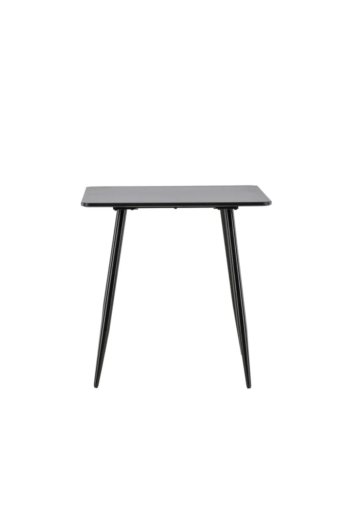 Polar table de salle à manger 75x75 cm noir : format carré compact