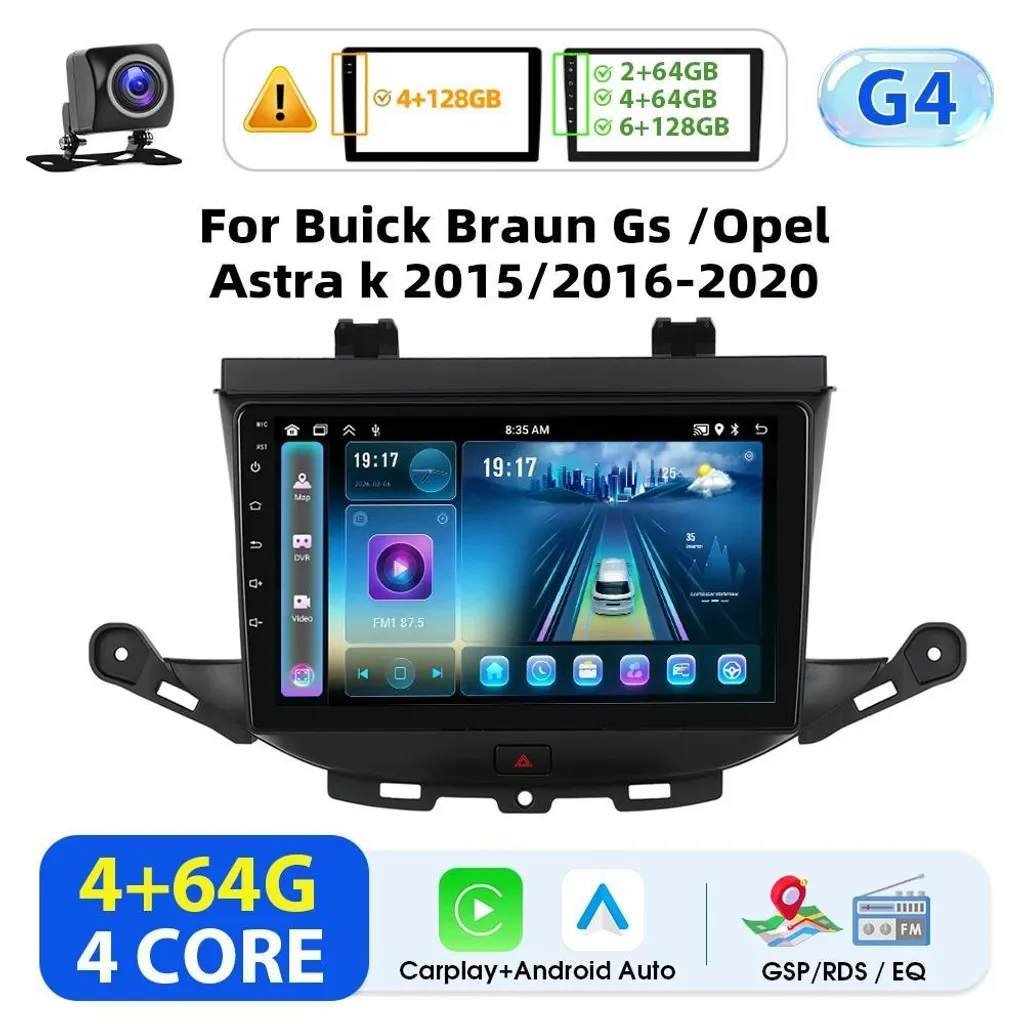 Autoradio GPS CarPlay Android Auto - Écran Tactile 9" pour Navigation